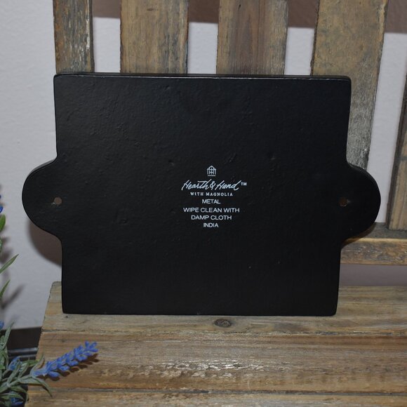 Hearth & Hand Magnolia Wash Your Hands Black White Metal Sign Farmhouse Decor - Picture 5 of 6